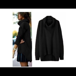 Black turtleneck sweater